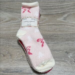 Laura Ashley Cozy Socks, Super Soft, Shoe Size 4-10,  4 Pairs